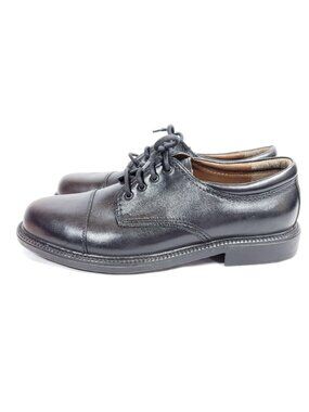 Dockers Cap Toe 4 Eye Oxfords Men's Sz 10 Black Leather